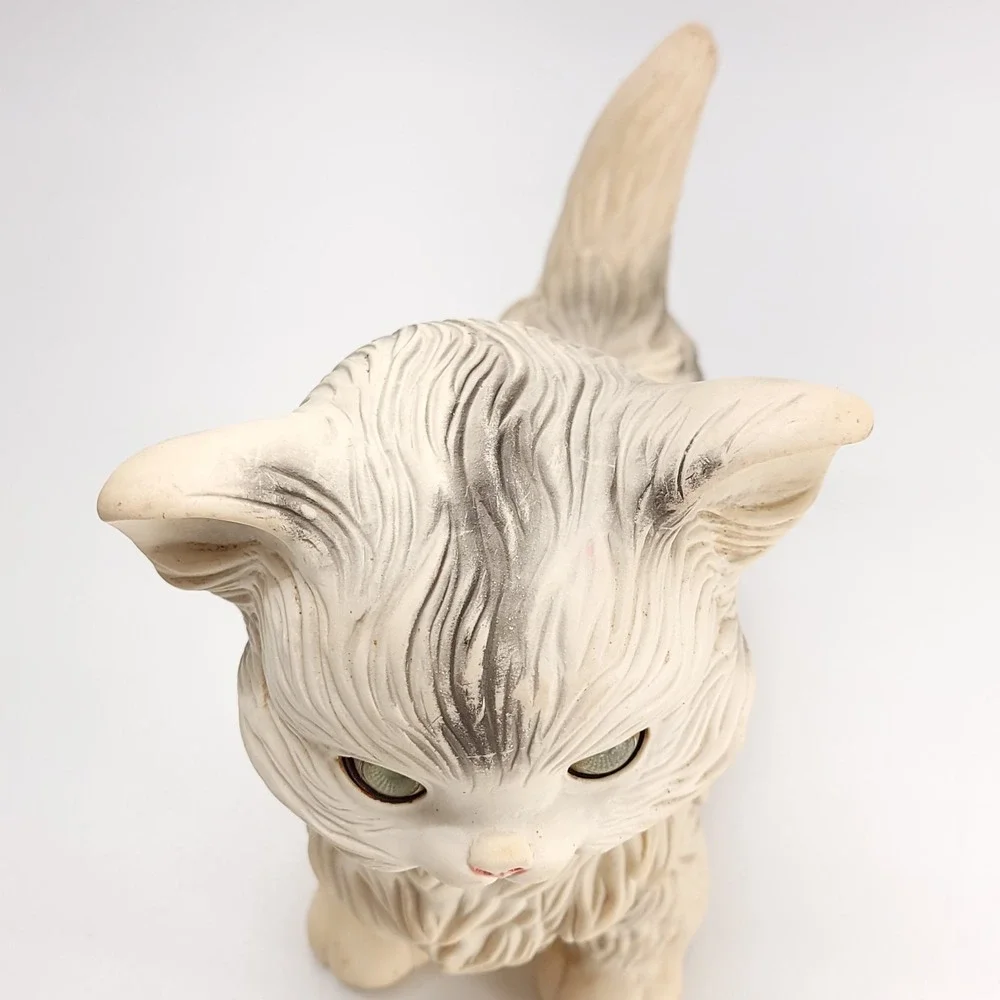 Edward Mobley Squeaky Rubber‎ Toy Cat Sleepy Eyes 1960's Vintage 9